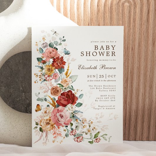 Floral Symphony |  Baby shower van tuinvesten Kaart