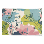 Floral Symphony: een filmisch vectorpatroon Kussensloop (Achterkant)