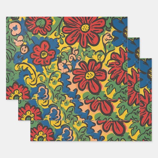 Floral Symphony Inpakpapier Vel (Set)