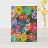  Floral Symphony - Uplifting Blank Greeting Card Kaart (Gele Bloem)