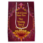 Floral Symphony: Wedding Elegance Collectie Medium Cadeauzakje (Achterkant)