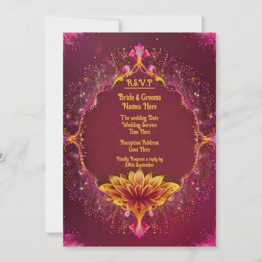 Floral Symphony: Wedding Elegance Collectie Save The Date (Voorkant)