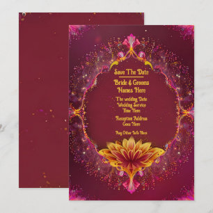 Floral Symphony: Wedding Elegance Collectie Save The Date
