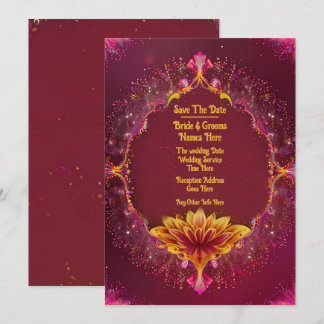 Floral Symphony: Wedding Elegance Collectie Save The Date