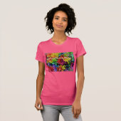 Floral T-Shirt (Fuchsia) maakt altijd dromen (Voorkant volledig)