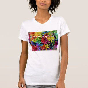 Floral T-Shirt (White) Always Dare to Dream