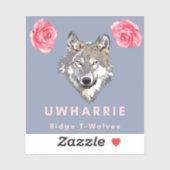 Floral T-Wolves Sticker (Vel)