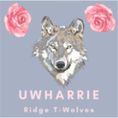 Floral T-Wolves Sticker (Voorkant)