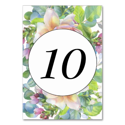 Floral tabelnummer kaart (Voorkant)