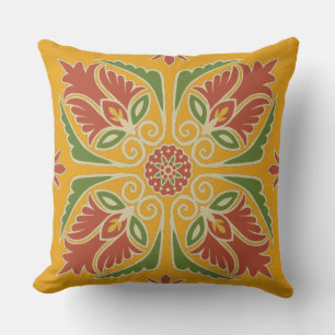 Floral Talavera Tegel Outdoor Pillow Buitenkussen