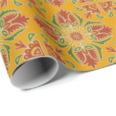 Floral Talavera Tegel — Verpakkingspapier Cadeaupapier (Rol Hoek)