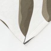 Floral Tan Earthy Design Fleece Blanket Deken (Hoek)