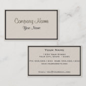 Floral Tan met Visitekaartje rand ingegraveerd (Voorkant / Achterkant)