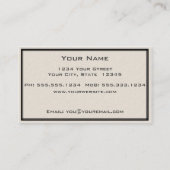 Floral Tan met Visitekaartje rand ingegraveerd (Achterkant)