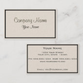 Floral Tan met Visitekaartje rand ingegraveerd (Voorkant / Achterkant)