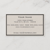 Floral Tan met Visitekaartje rand ingegraveerd (Achterkant)