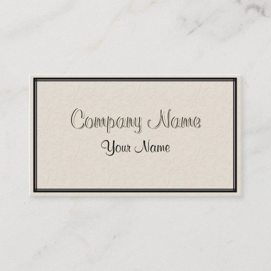 Floral Tan met Visitekaartje rand ingegraveerd (Voorkant)