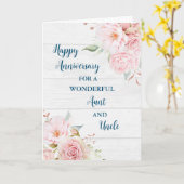 Floral Tante en Uncle Jubileum Kaart (Gele Bloem)