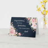Floral Tante Gefeliciteerd Afstuderen Kaart (Gele Bloem)
