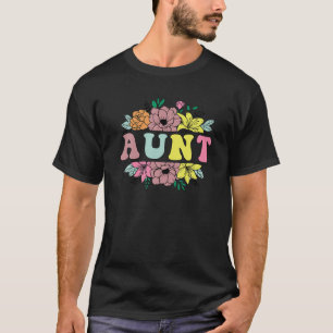 Floral tante Gift Happy Moederdag Mama Life Tunt T-shirt