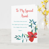 Floral Tante Verjaardag Kaart (Gele Bloem)