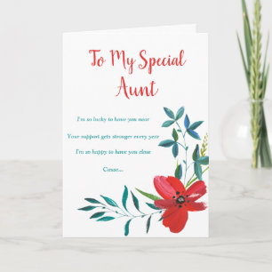Floral Tante Verjaardag Kaart