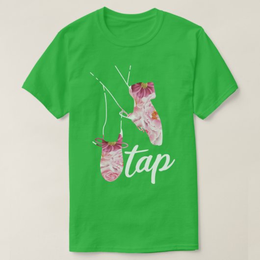 Floral Tap Dance Schoenen T-shirt (Design voorkant)