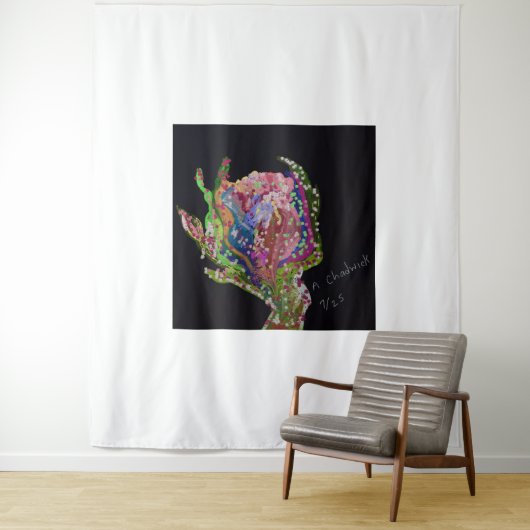 Floral Tapestry artwork Wandkleed (In situ)