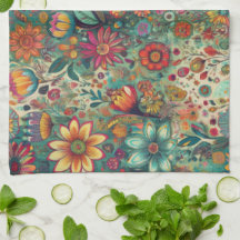 Floral Tapestry Keuken Handdoek