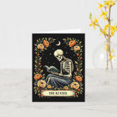 Floral Tarot Kaart De lezer Skelet Leesboek (Gele Bloem)