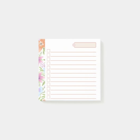 Floral Task Parade Post-it® Notes (Voorkant)