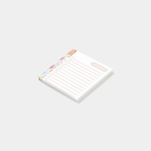 Floral Task Parade Post-it® Notes (Schuin)