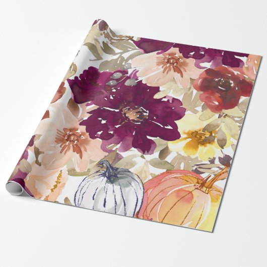 Floral Tattoo Cadeaupapier (Uitgerold)