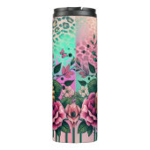 Floral Tattoo Pet Coffee Cool Thermosbeker (Achterkant)