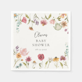 Floral Tea Baby shower servetten