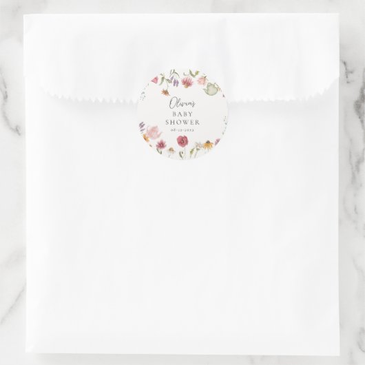 Floral Tea Baby shower Stickers (Tas)