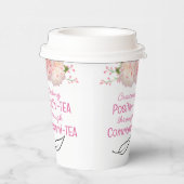 Floral Tea citeert de Koffiethee van de Douane van Papieren Bekers (Rechts)