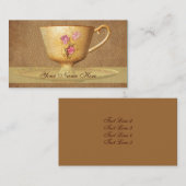 Floral Tea Cup Art Visitekaartje (Voorkant / Achterkant)