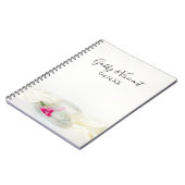 Floral Tea Cup en roze Roses Wedding Guest Book Notitieboek (Linkerzijde)