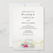 Floral Tea Cup met roze rozen bruiloft Kaart (Voorkant)