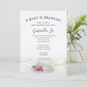Floral Tea Cup Roze Roses Baby is een brouwerij Kaart (Staand voorkant)