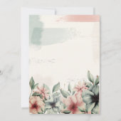 Floral Tea CupBrush Stroke Vrijgezellenfeest Kaart (Achterkant)