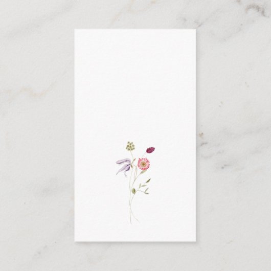 Floral Tea Informatiekaartje (Achterkant)