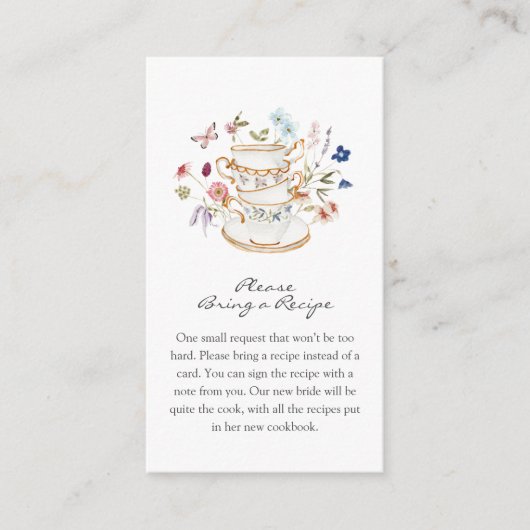 Floral Tea Informatiekaartje (Voorkant)