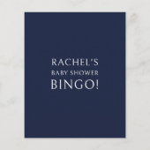 Floral Tea Party Baby shower Bingo (Achterkant)