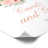 Floral Tea Party Baby shower Kaarten en geschenken Poster (Hoek)