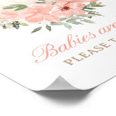 Floral Tea Party Baby shower trakteert teken Poster (Hoek)