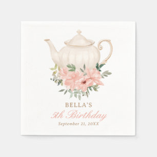 Floral Tea Party Birthday Servet
