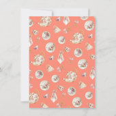 Floral Tea Party branch Baby shower Kaart (Achterkant)