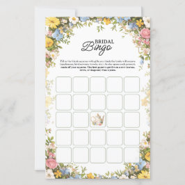 Floral Tea Party Bridal Shower Bingo Game